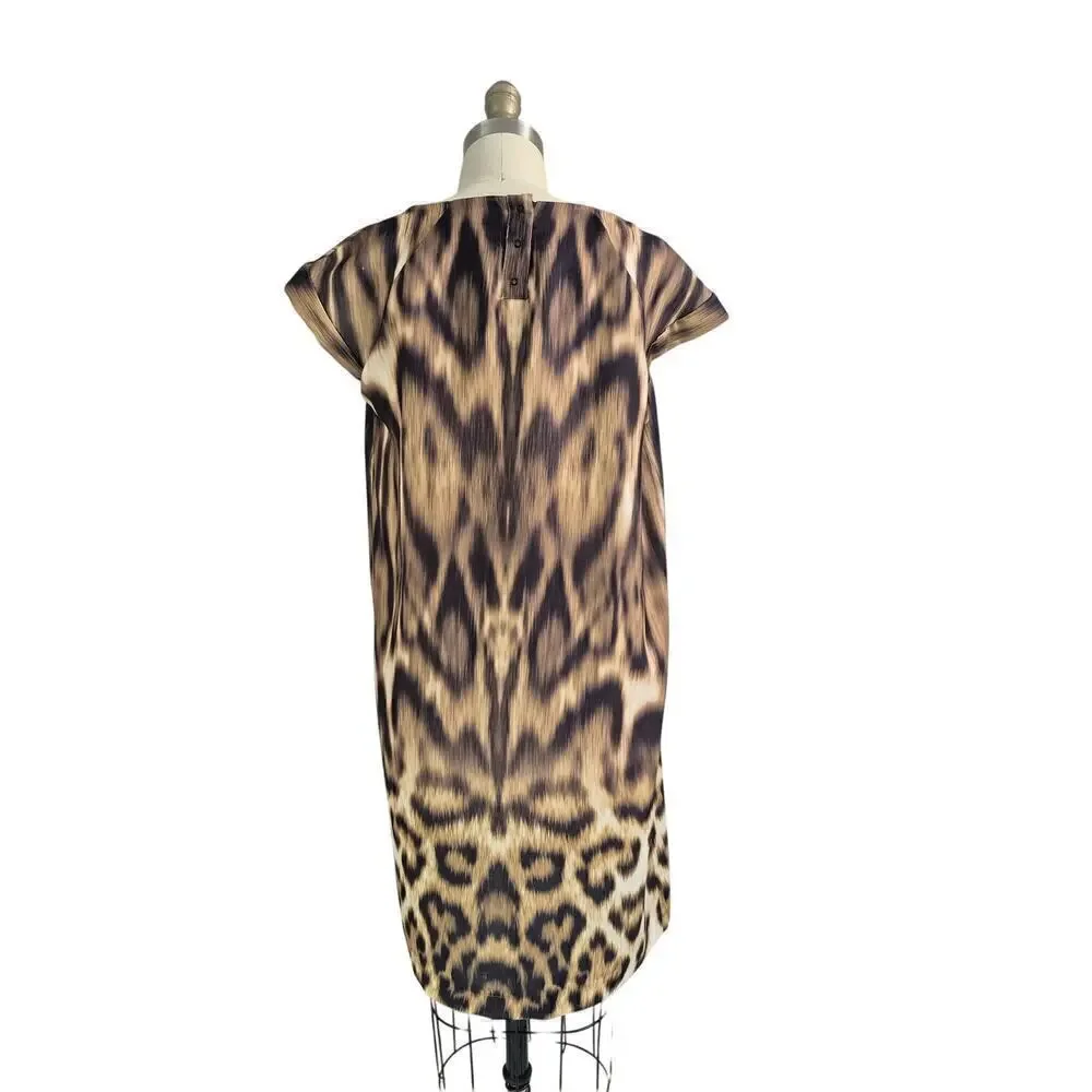 Mango Suit Dress Large animal print shift dress